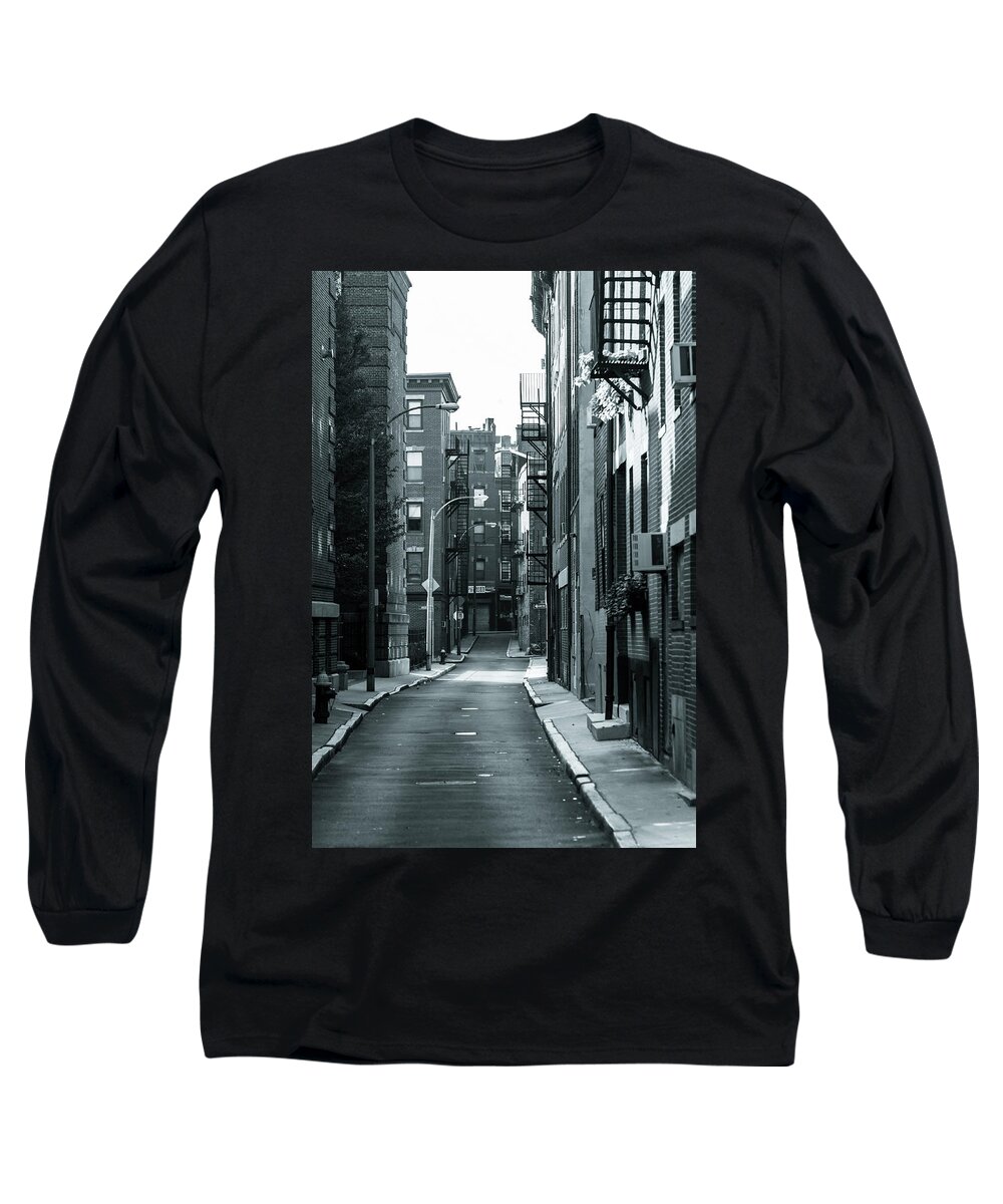 Boston Long Sleeve T-Shirt featuring the photograph City street by Jason Hughes