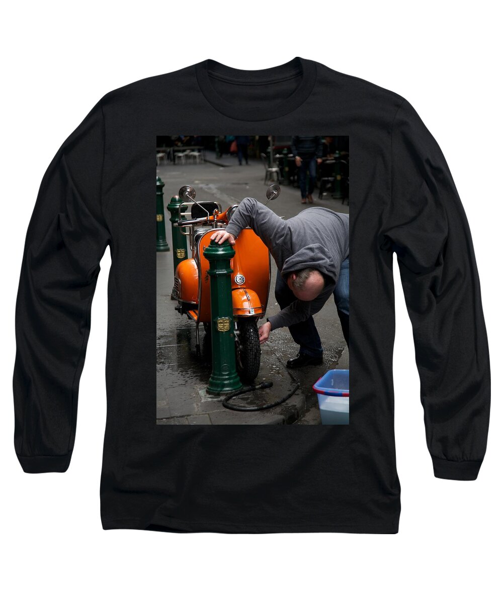Australia Long Sleeve T-Shirt featuring the photograph Clean Vespa by Lee Stickels