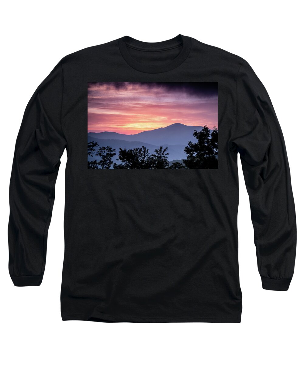 Cold Mountain Long Sleeve T-Shirt featuring the photograph Cold Mountain Sunset by Rob Travis