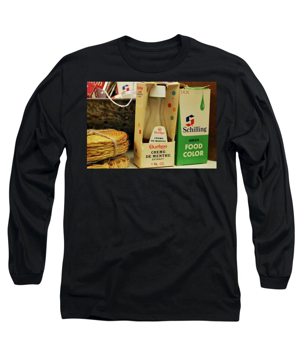 Vintage Food Coloring Long Sleeve T-Shirt featuring the photograph Color Me Old by Amee Cave
