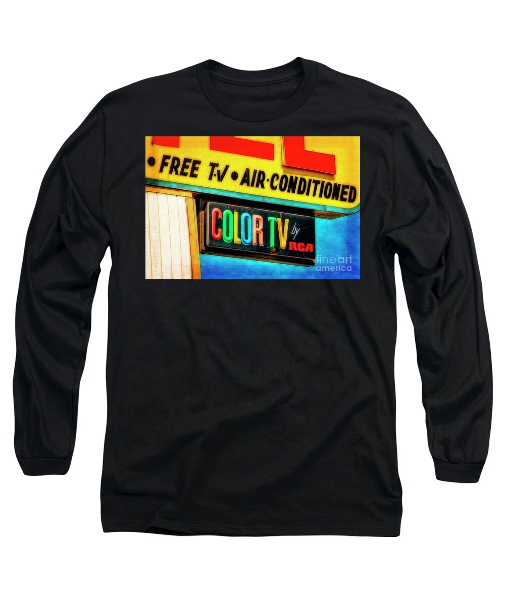 Los Angeles Long Sleeve T-Shirt featuring the photograph Color TV by Lenore Locken
