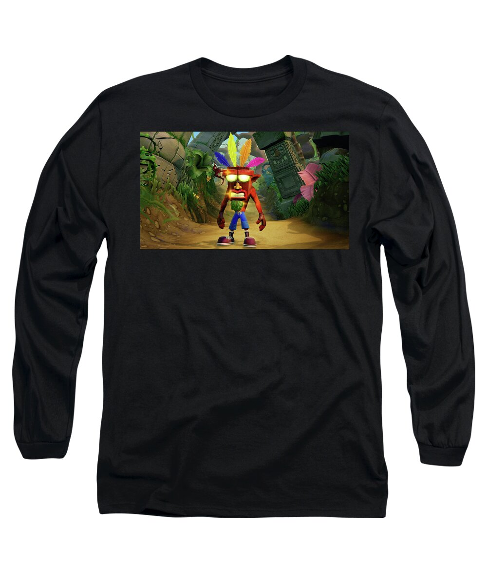 Crash Bandicoot N. Sane Trilogy Long Sleeve T-Shirt featuring the digital art Crash Bandicoot N. Sane Trilogy by Maye Loeser