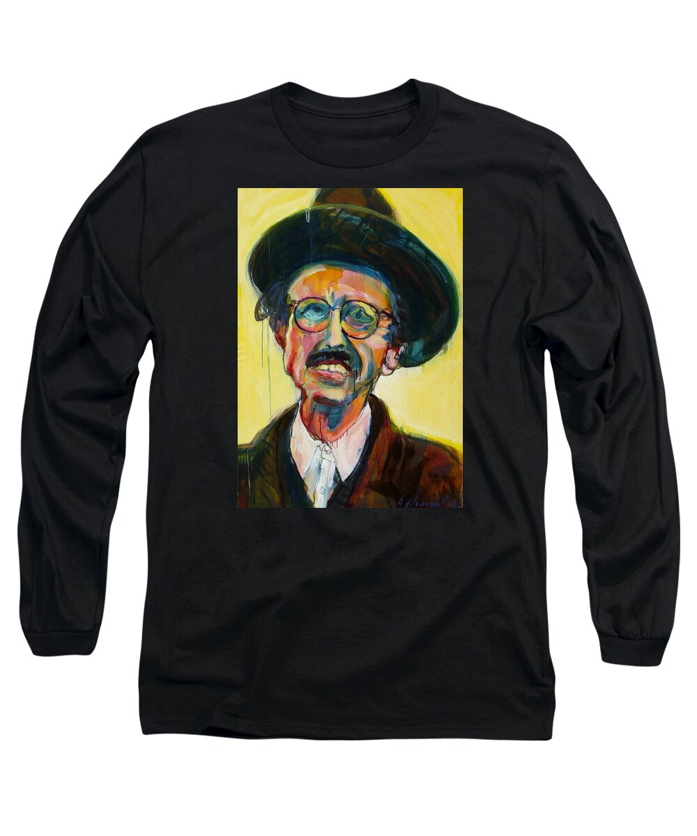 Portrait Long Sleeve T-Shirt featuring the painting Crumb by Les Leffingwell