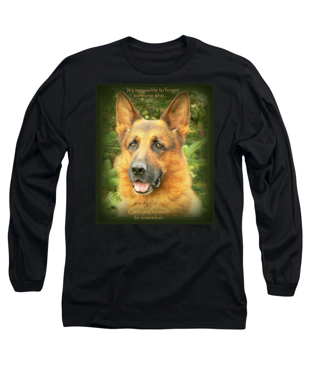 Quote Long Sleeve T-Shirt featuring the photograph Custom Paw Print Vanto by Sue Long