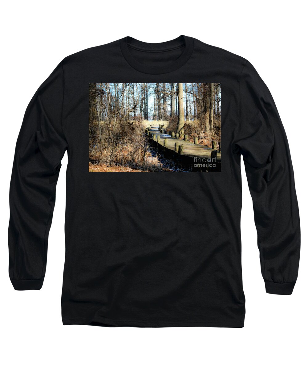 Reelfoot Lake Long Sleeve T-Shirt featuring the photograph Cyprus Pier Reelfoot Lake by Veronica Batterson