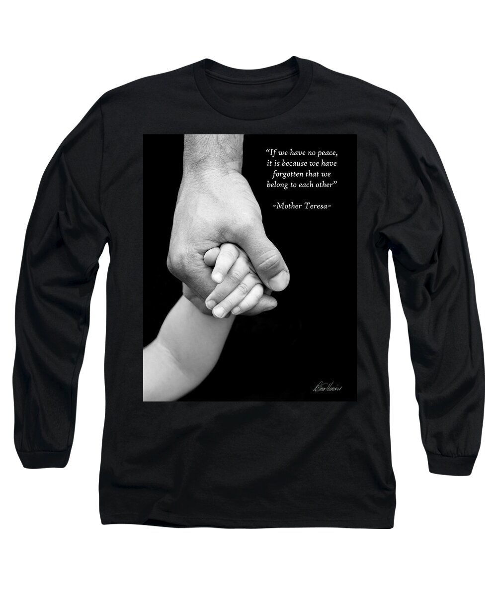 Hand Long Sleeve T-Shirt featuring the photograph Daddy's Hand by Diana Haronis