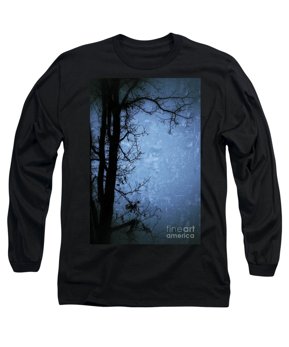 Tree Long Sleeve T-Shirt featuring the photograph Dark Tree Silhouette by Jason Nicholas