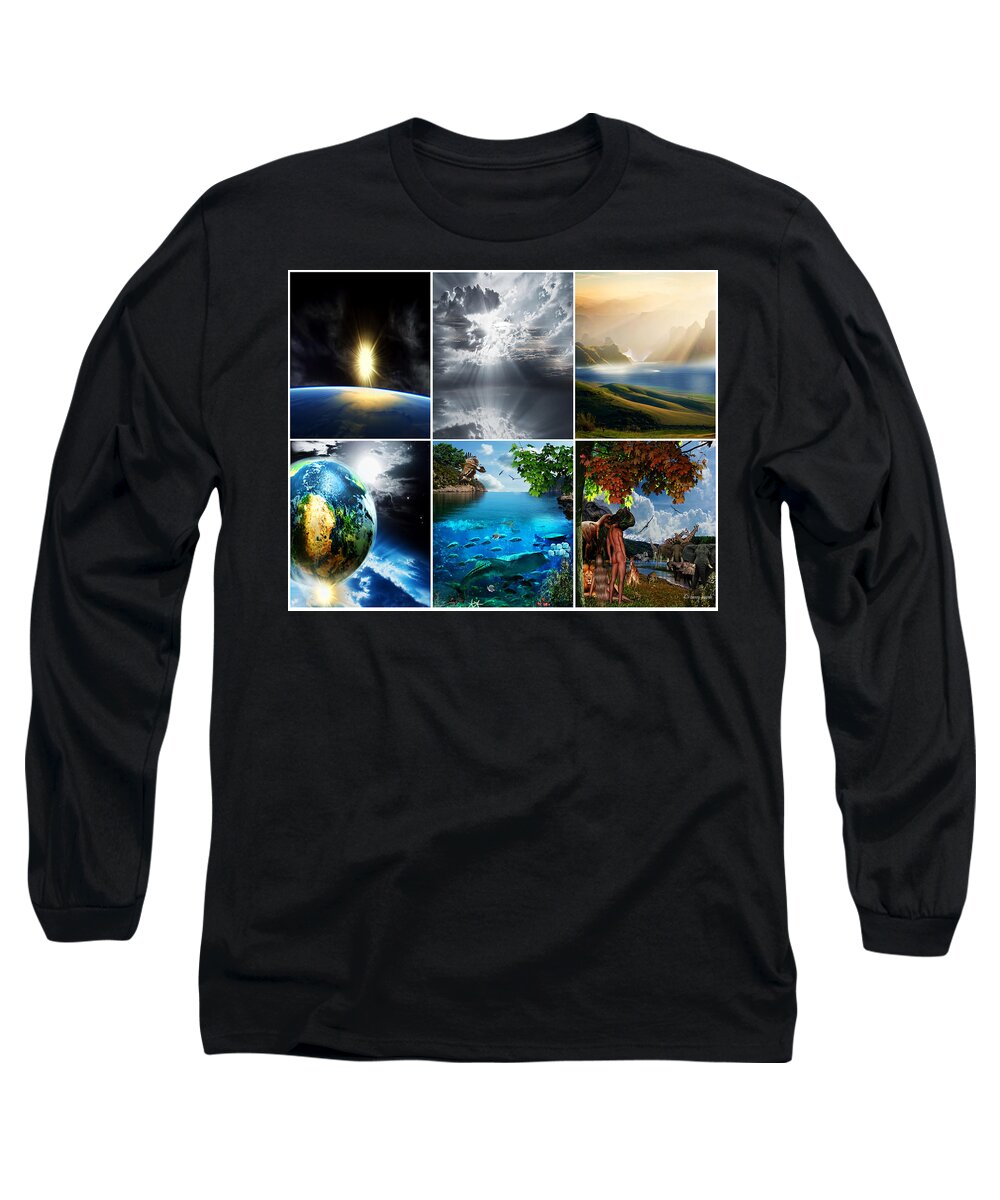 God's Creation Long Sleeve T-Shirt featuring the photograph Day 7 by Lourry Legarde