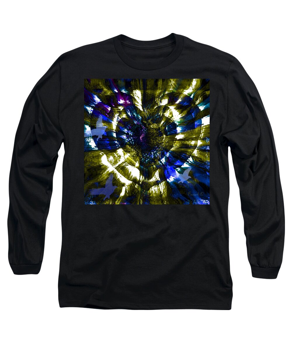 Fania Simon Long Sleeve T-Shirt featuring the mixed media Deliverance is Here by Fania Simon