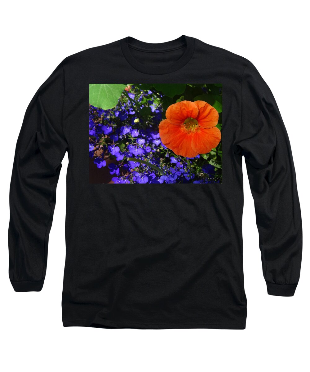 Flowers Long Sleeve T-Shirt featuring the mixed media Devotion by Richard Laeton