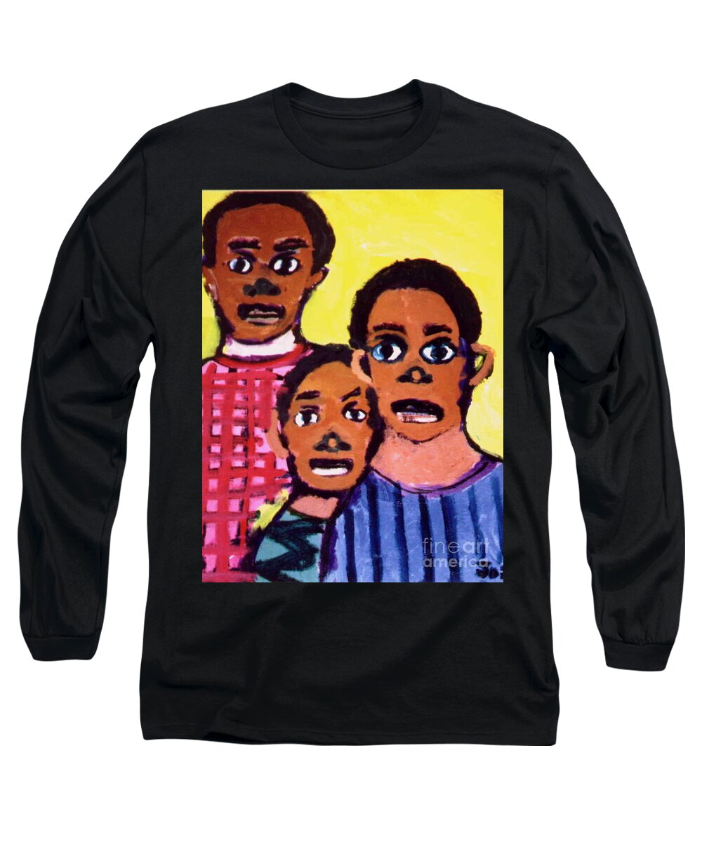 Boys Long Sleeve T-Shirt featuring the painting Different Drums by Angela L Walker