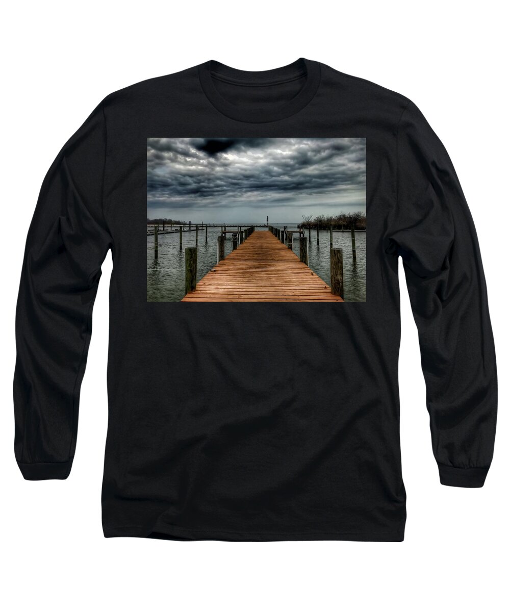 Dock Long Sleeve T-Shirt featuring the photograph Dock of the Bay by Chris Montcalmo