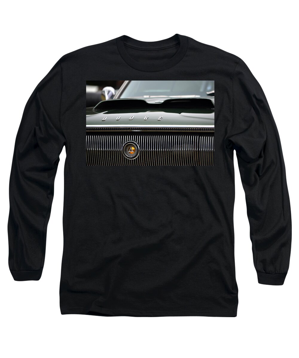  Long Sleeve T-Shirt featuring the photograph Dodge Charger Hood by Dean Ferreira