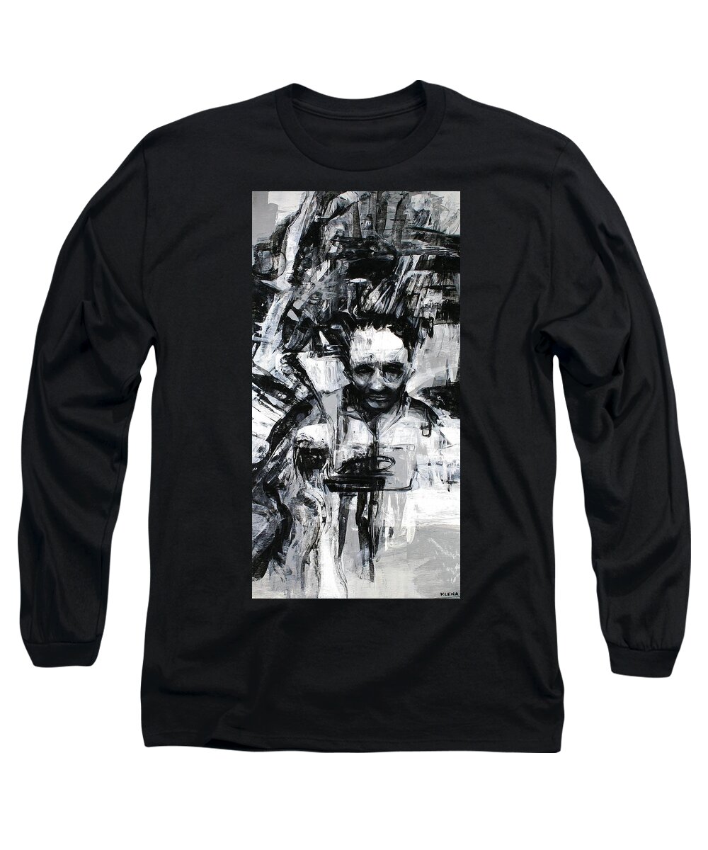 Don Lisy Long Sleeve T-Shirt featuring the painting Don the Fallen One by Jeff Klena