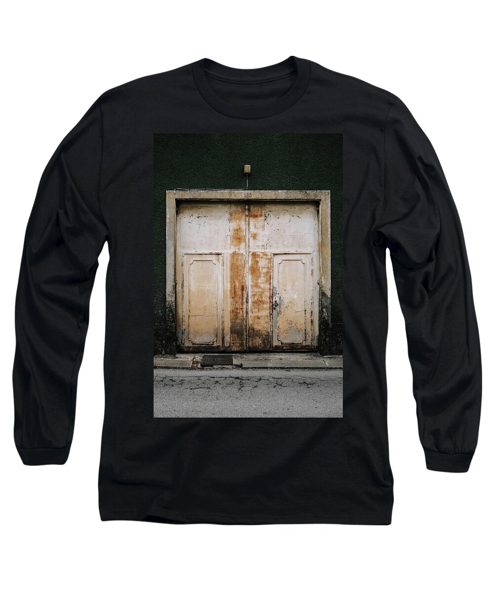 Old Door Long Sleeve T-Shirt featuring the photograph Door No 163 by Marco Oliveira