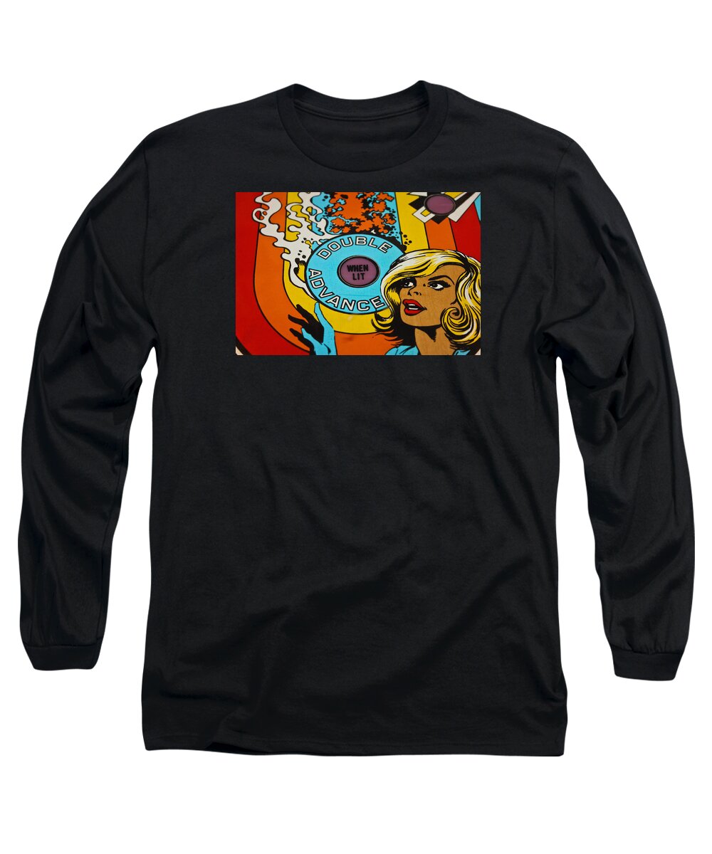 Pinball Machine Long Sleeve T-Shirt featuring the photograph Double Advance - Pinball by Colleen Kammerer