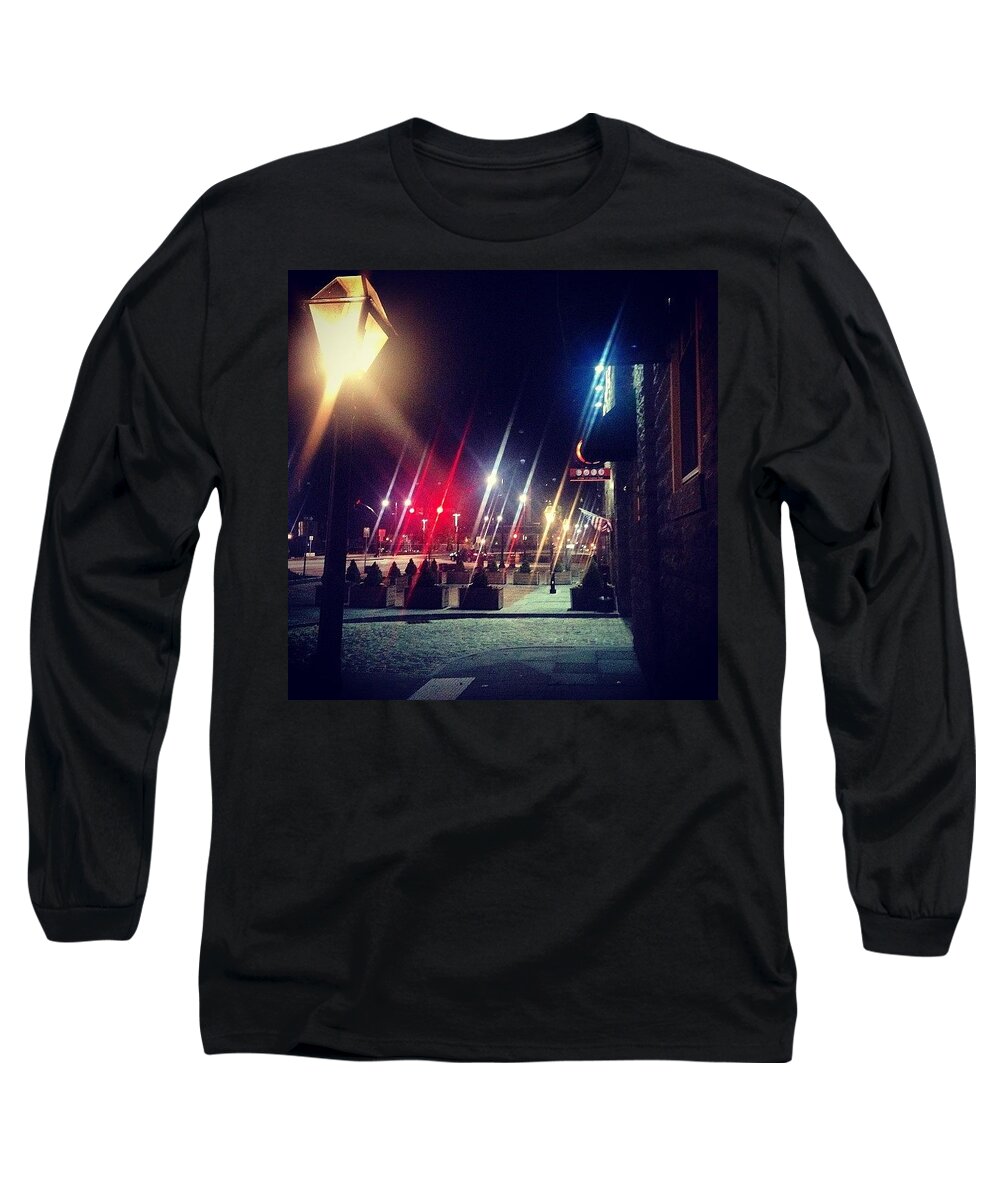 Downtown Long Sleeve T-Shirt featuring the photograph Nightlife by Kate Arsenault 