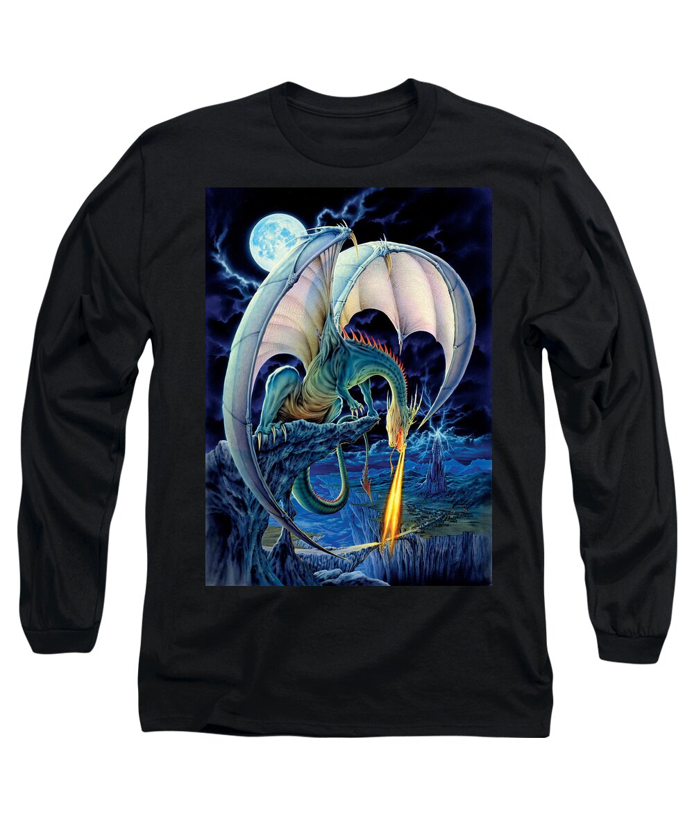 Dragon Long Sleeve T-Shirt featuring the photograph Dragon Causeway by MGL Meiklejohn Graphics Licensing