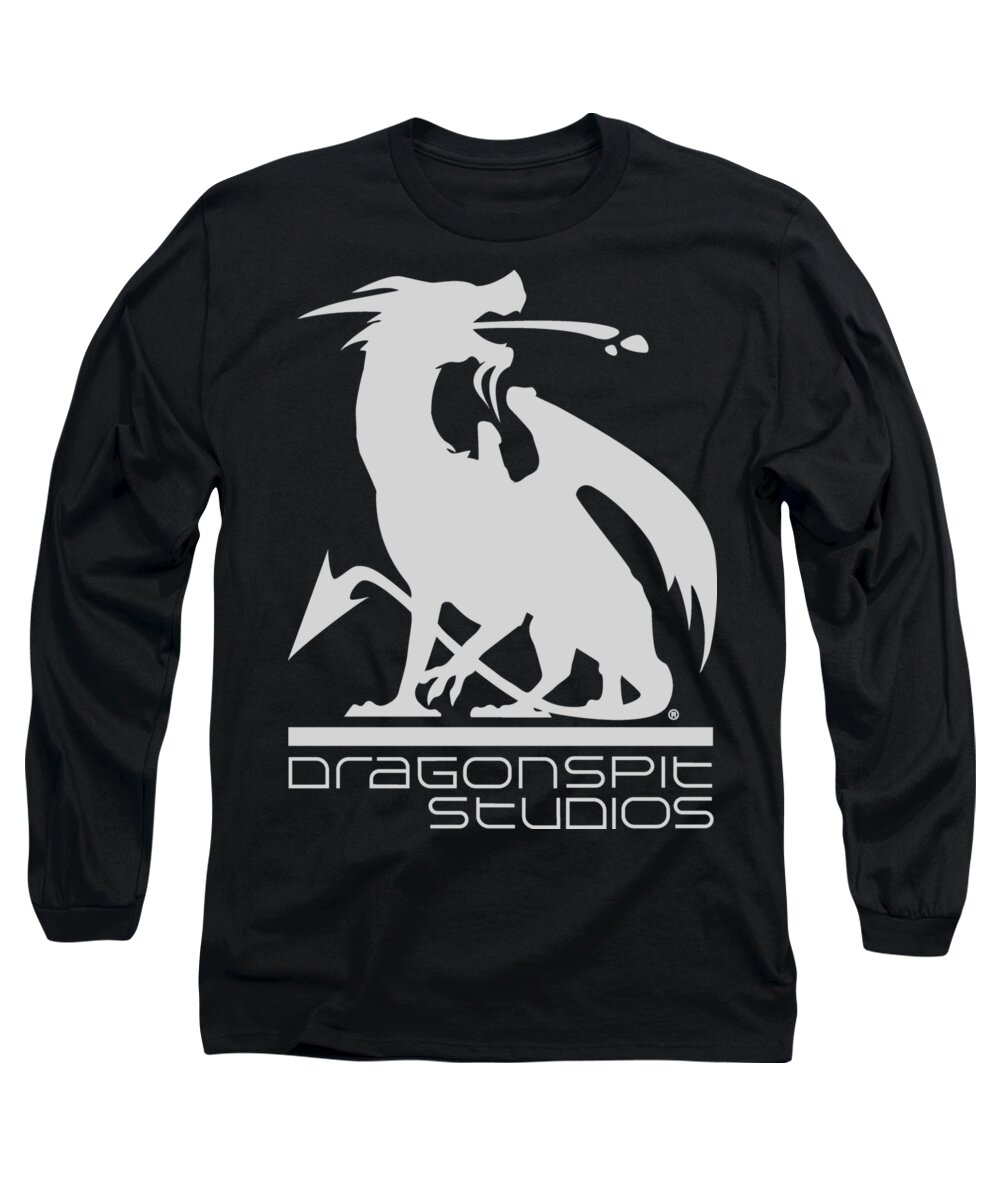  Long Sleeve T-Shirt featuring the digital art Dragon Spit Studios Logo by CJ Schmit