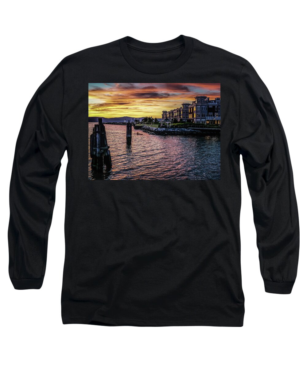'jeffrey Friedkin Photography Long Sleeve T-Shirt featuring the photograph Dramatic Hudson River Sunset by Jeffrey Friedkin