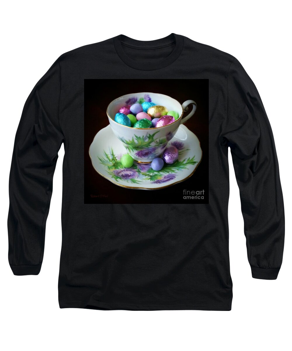 Easter Long Sleeve T-Shirt featuring the photograph Easter Teacup by Robert ONeil