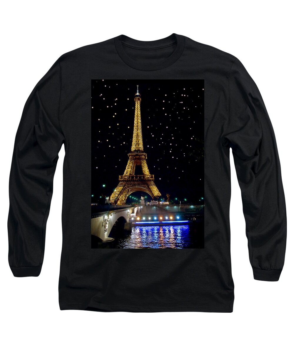 Eiffel Tower Long Sleeve T-Shirt featuring the photograph Eiffel Tower by Harry Spitz