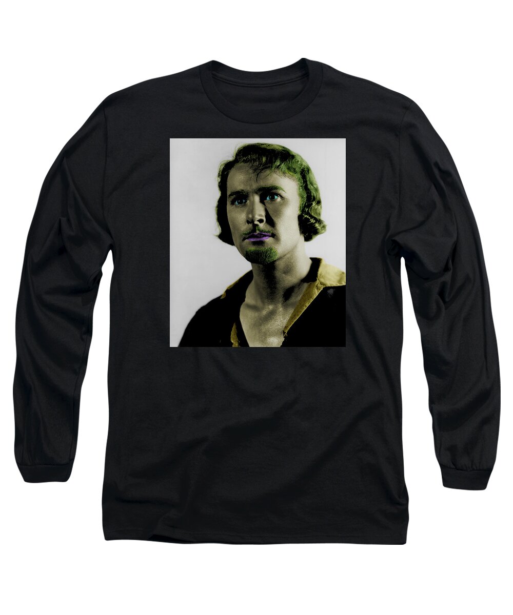 Errol Flynn Long Sleeve T-Shirt featuring the photograph Errol Flynn in color by Emme Pons