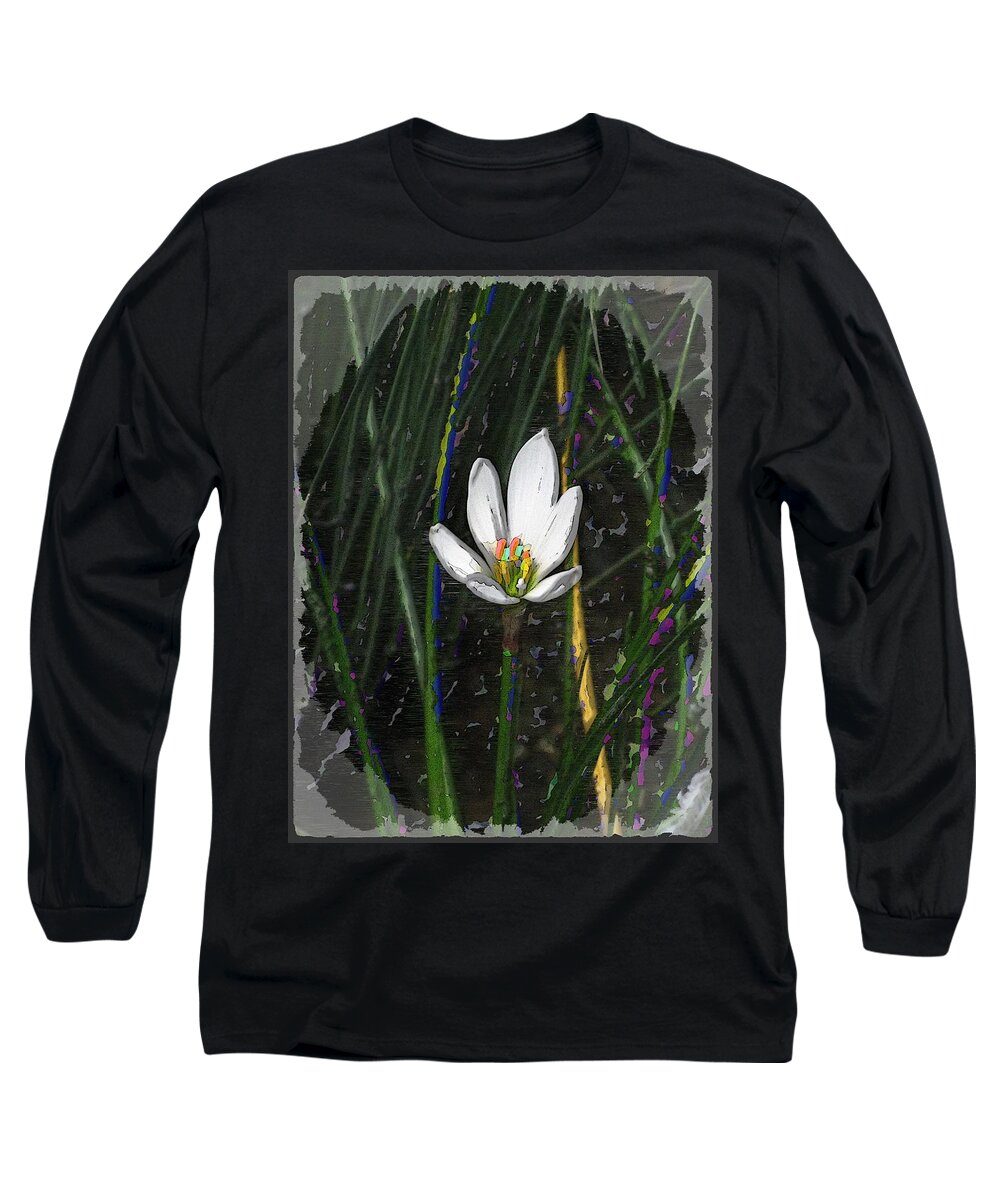 Estuary Long Sleeve T-Shirt featuring the digital art Estuary Elegance by Tim Allen