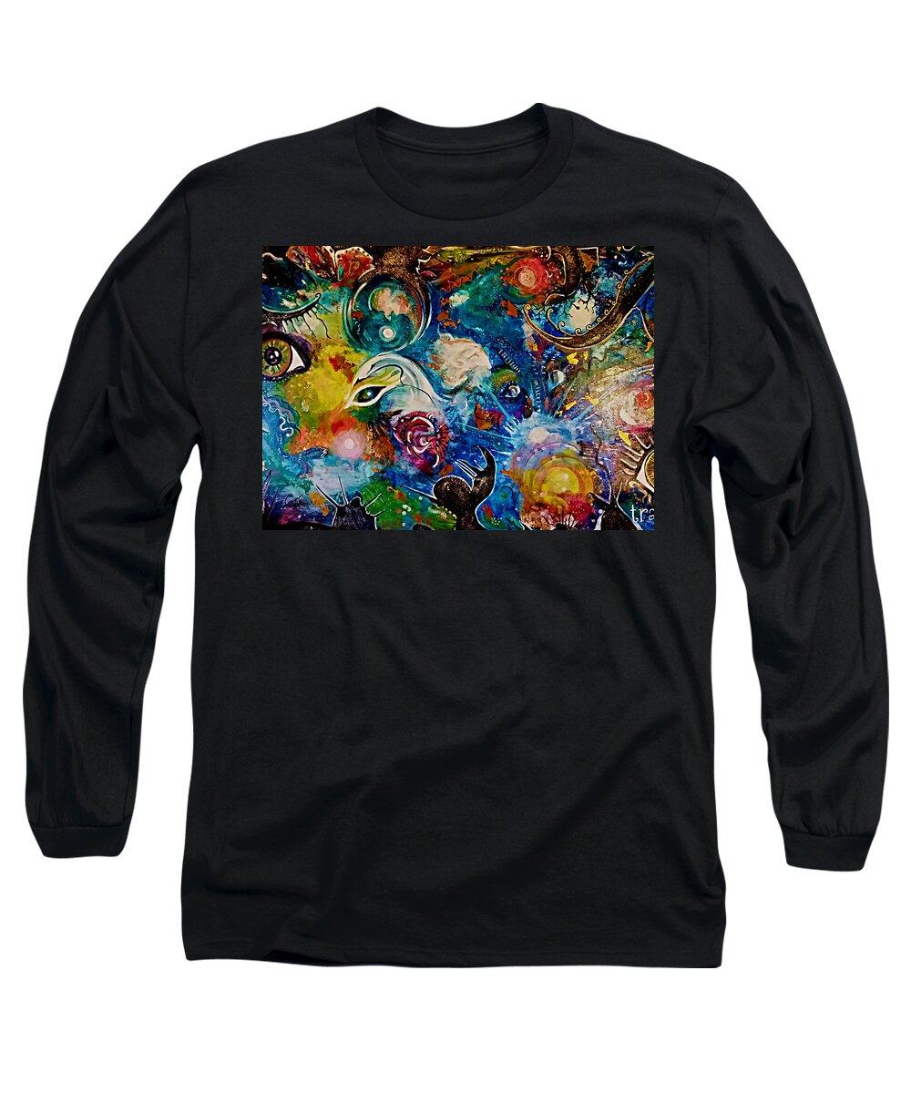 Psychadelic Long Sleeve T-Shirt featuring the painting Everything Is Everything by Tracy McDurmon