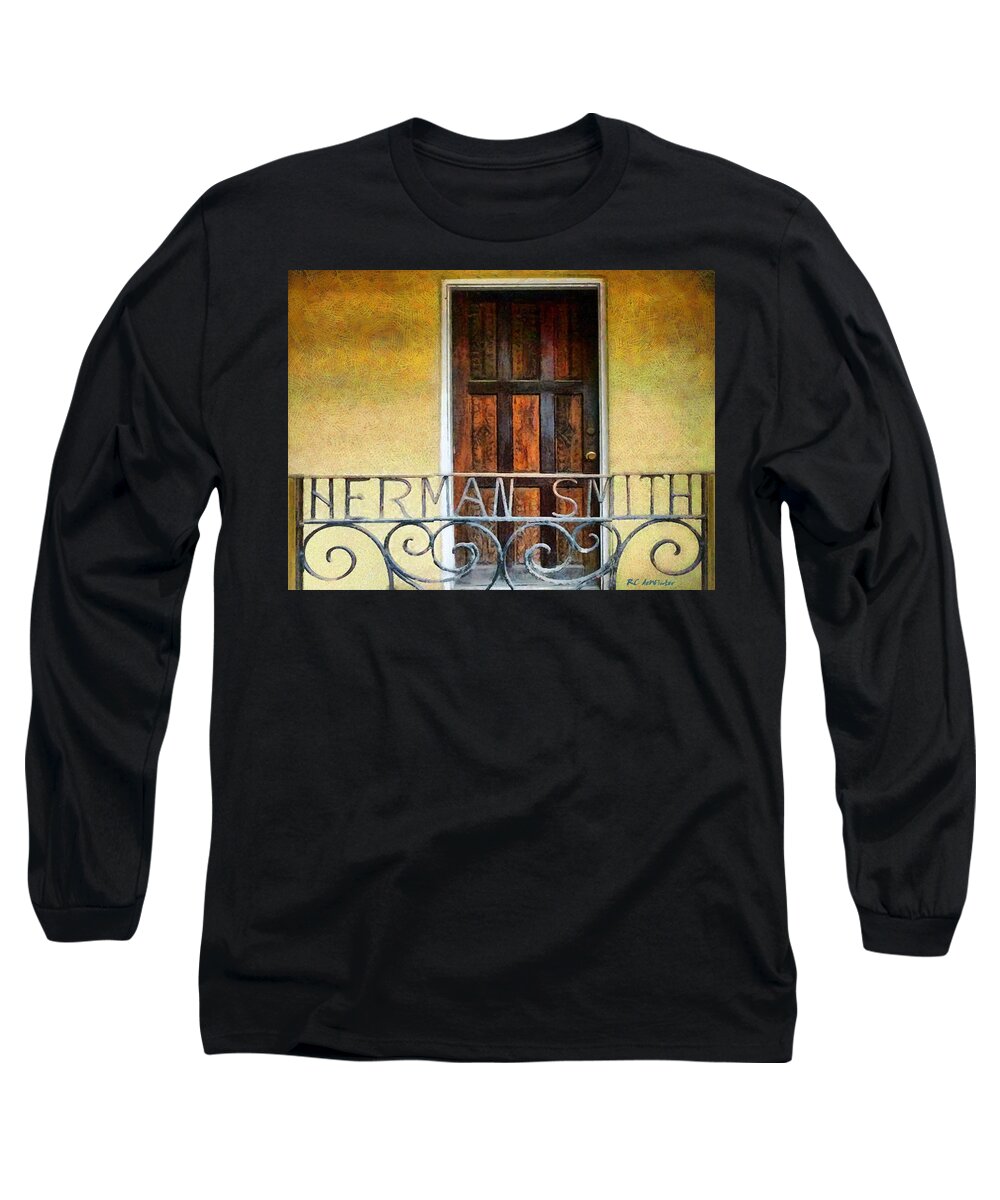 Fence Long Sleeve T-Shirt featuring the painting Family Names by RC DeWinter