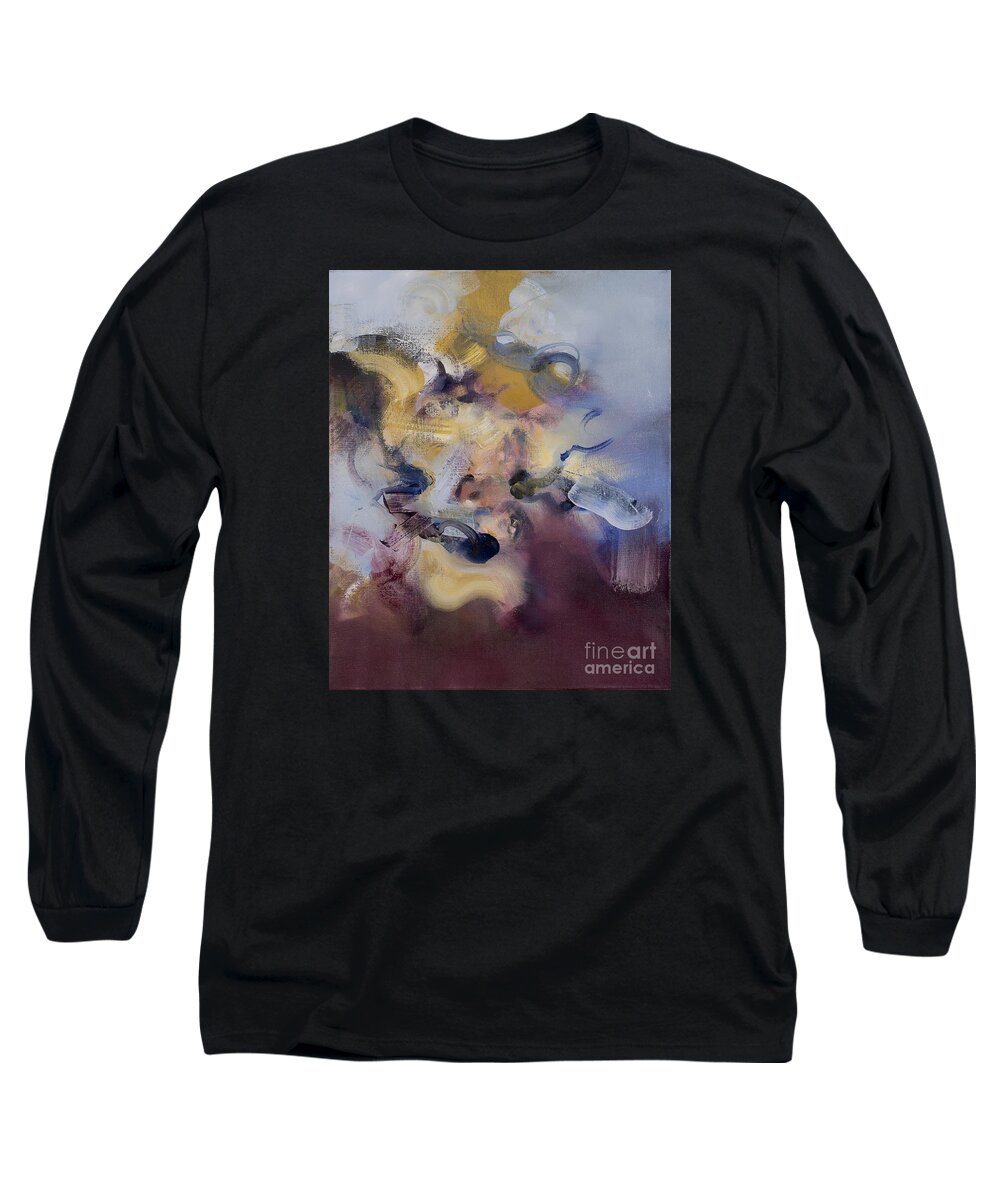 Blues Long Sleeve T-Shirt featuring the painting Fear of Letting Go by Ritchard Rodriguez