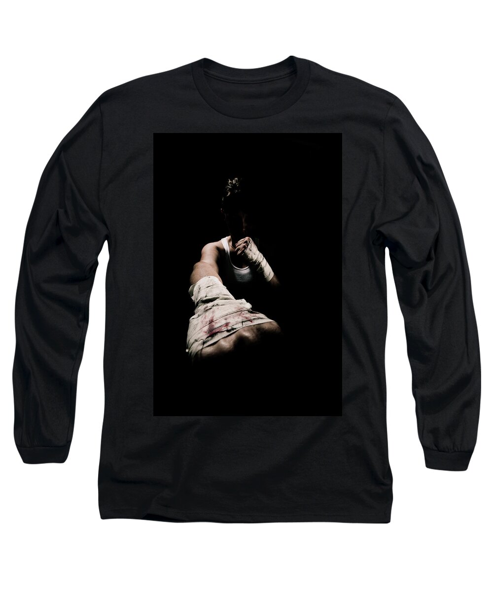 Boxing Long Sleeve T-Shirt featuring the photograph Female Toughness by Scott Sawyer