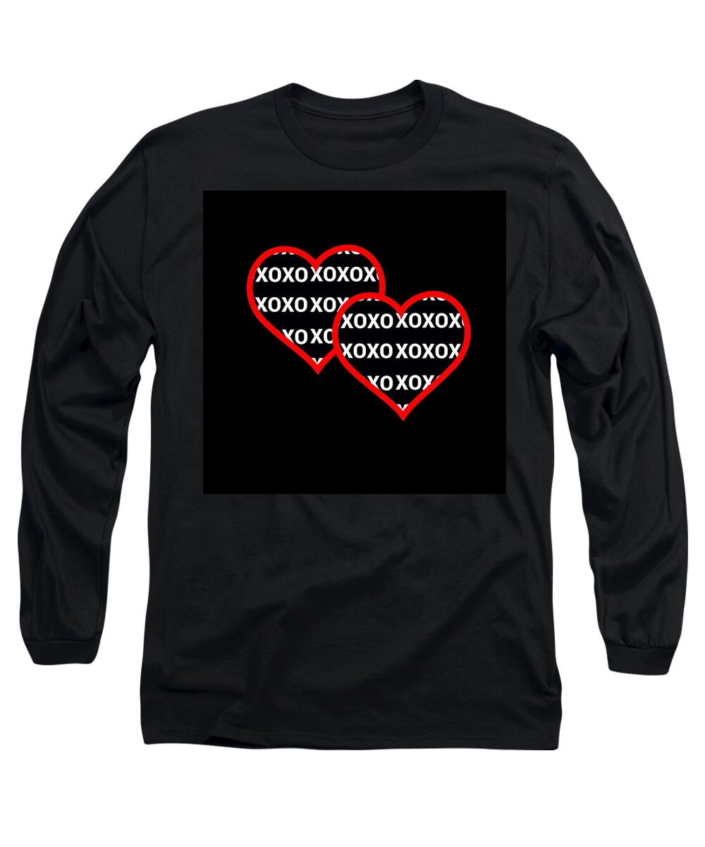 Xoxoxo Long Sleeve T-Shirt featuring the digital art Finding Love after darkness by Joan Ellen Gandy