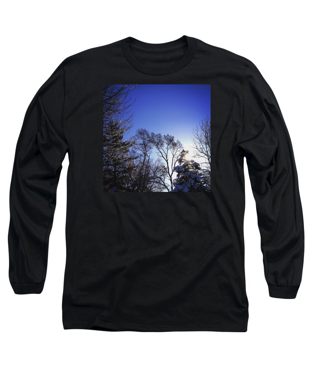 Frank-j-casella Long Sleeve T-Shirt featuring the photograph First Thaw After The First Snow by Frank J Casella