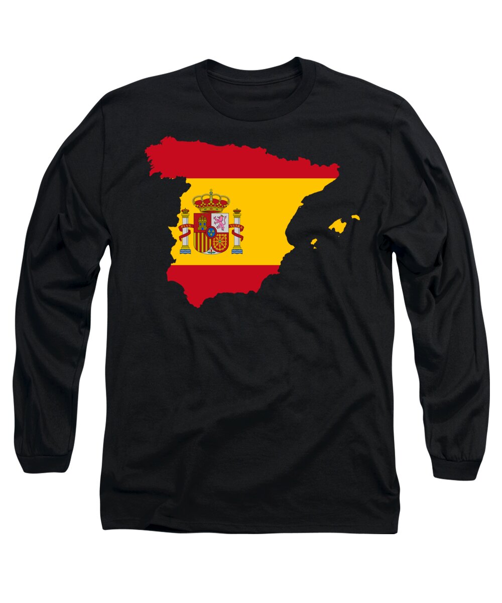 Flag Long Sleeve T-Shirt featuring the photograph Flag Of Spain by John Hughes