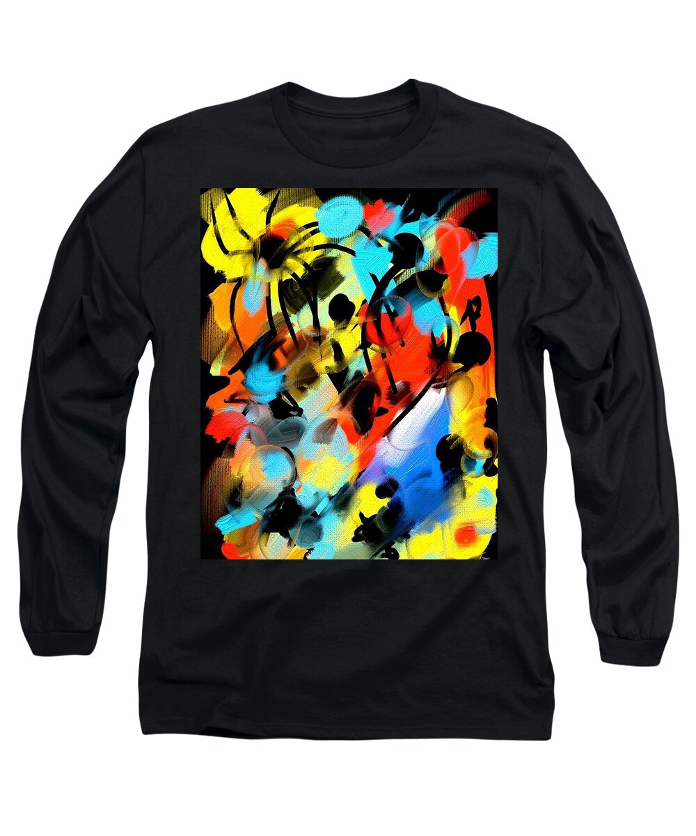 Abstract Long Sleeve T-Shirt featuring the painting Flysquid Dream by Neal Barbosa