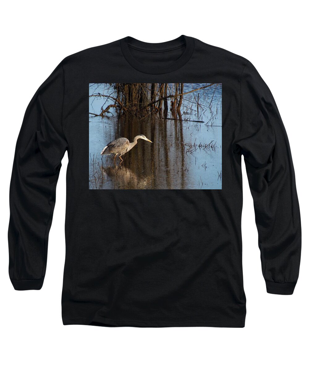 Nw Waterfowl Long Sleeve T-Shirt featuring the digital art Foraging by I'ina Van Lawick