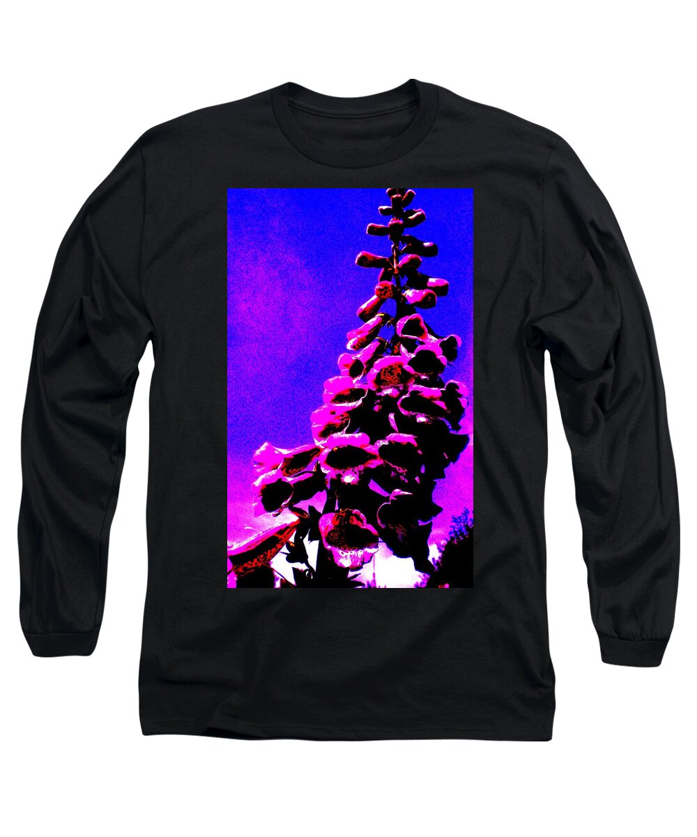Foxglove Long Sleeve T-Shirt featuring the painting Foxglove by Renate Wesley