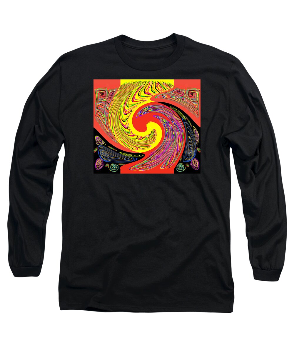 Abstract Long Sleeve T-Shirt featuring the photograph Frantic Life by Jim Moore