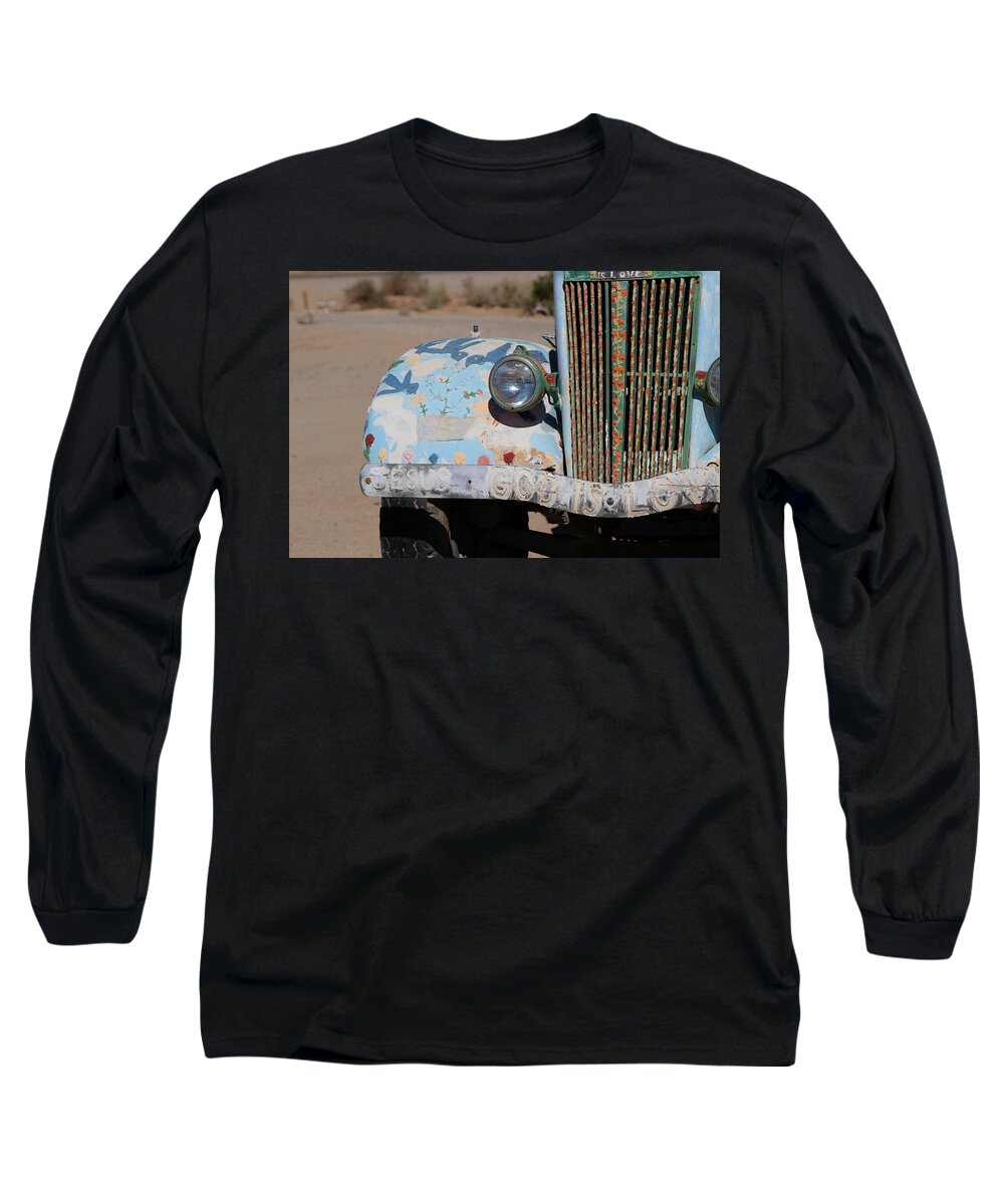Truck Long Sleeve T-Shirt featuring the photograph Front of Bible Truck by Colleen Cornelius