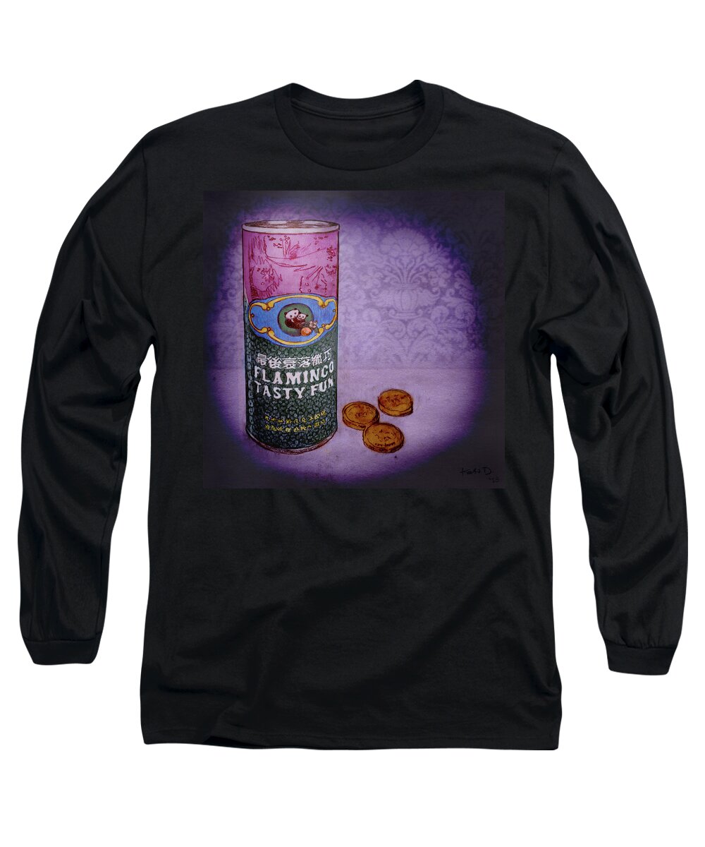 Dream Long Sleeve T-Shirt featuring the digital art FTF Can and Coins by Kato D