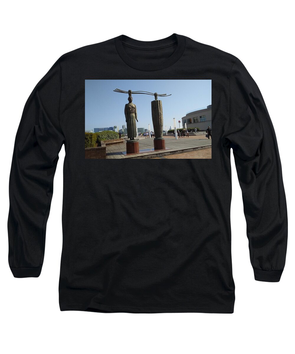 #gate Of Graces Long Sleeve T-Shirt featuring the sculpture Gate of Graces by Sari Kurazusi
