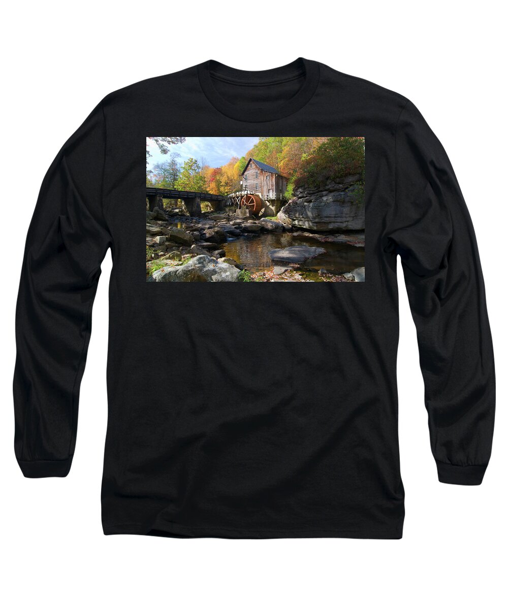 Mill Long Sleeve T-Shirt featuring the photograph Glade Creek Grist Mill by Steve Stuller