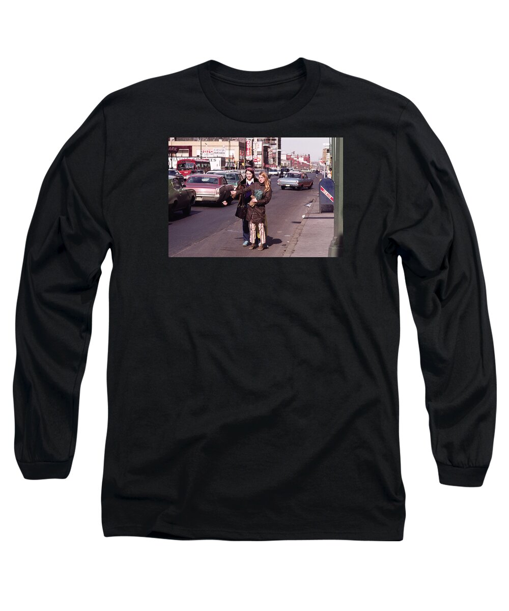 Book Work Long Sleeve T-Shirt featuring the photograph Going our way? by Mike Evangelist