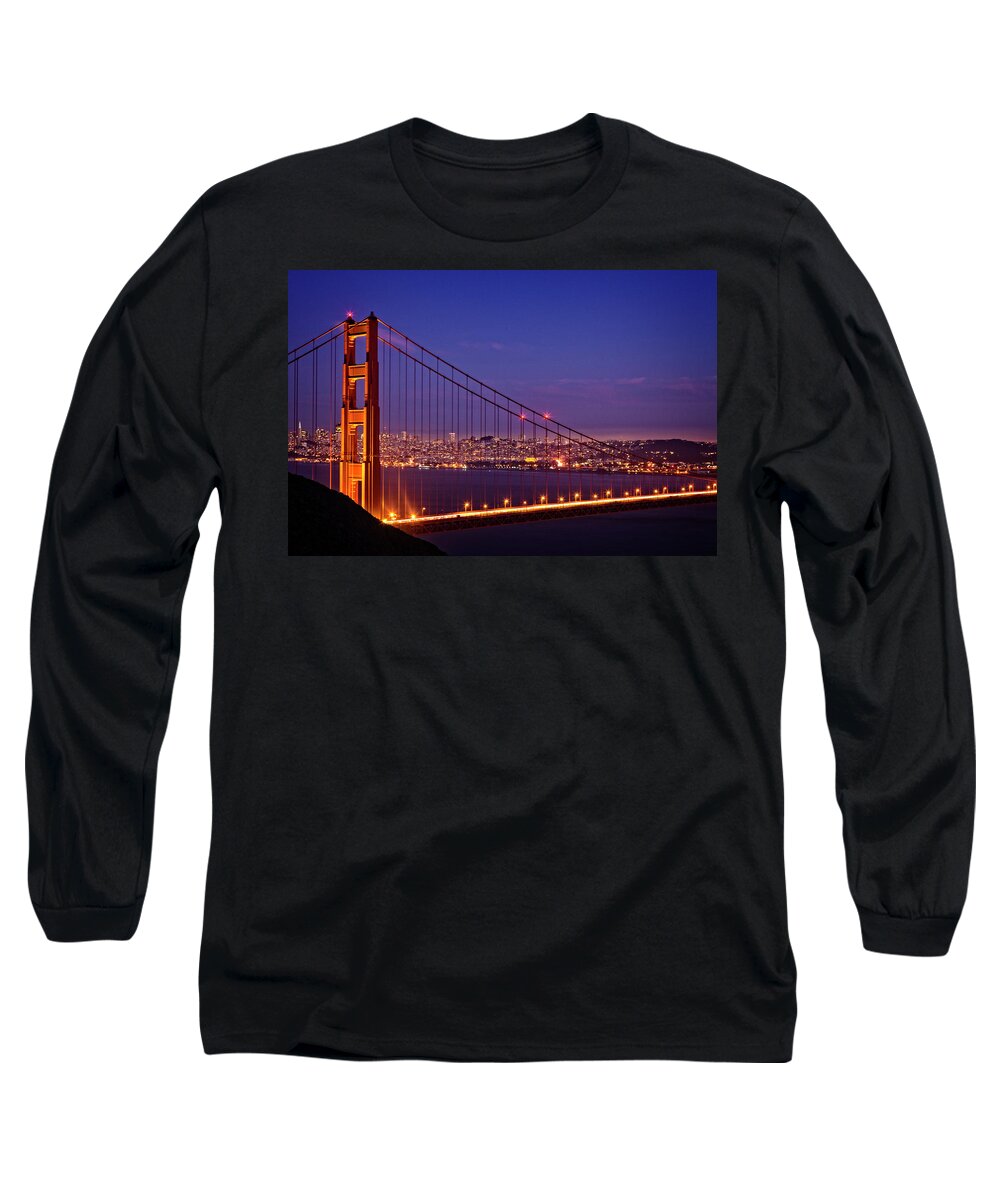 Afternoon Long Sleeve T-Shirt featuring the photograph Golden Gate Bridge by Diana Powell