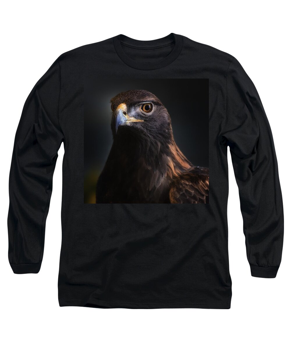 Bird Long Sleeve T-Shirt featuring the photograph Golden Headshot by Bill and Linda Tiepelman