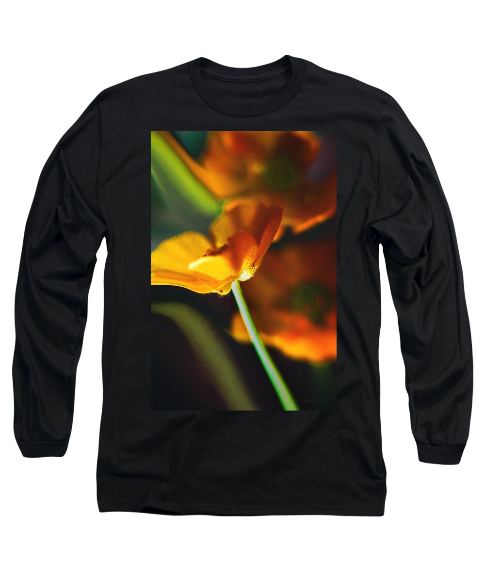 Flowers Long Sleeve T-Shirt featuring the photograph Golden Possibilities... by Arthur Miller