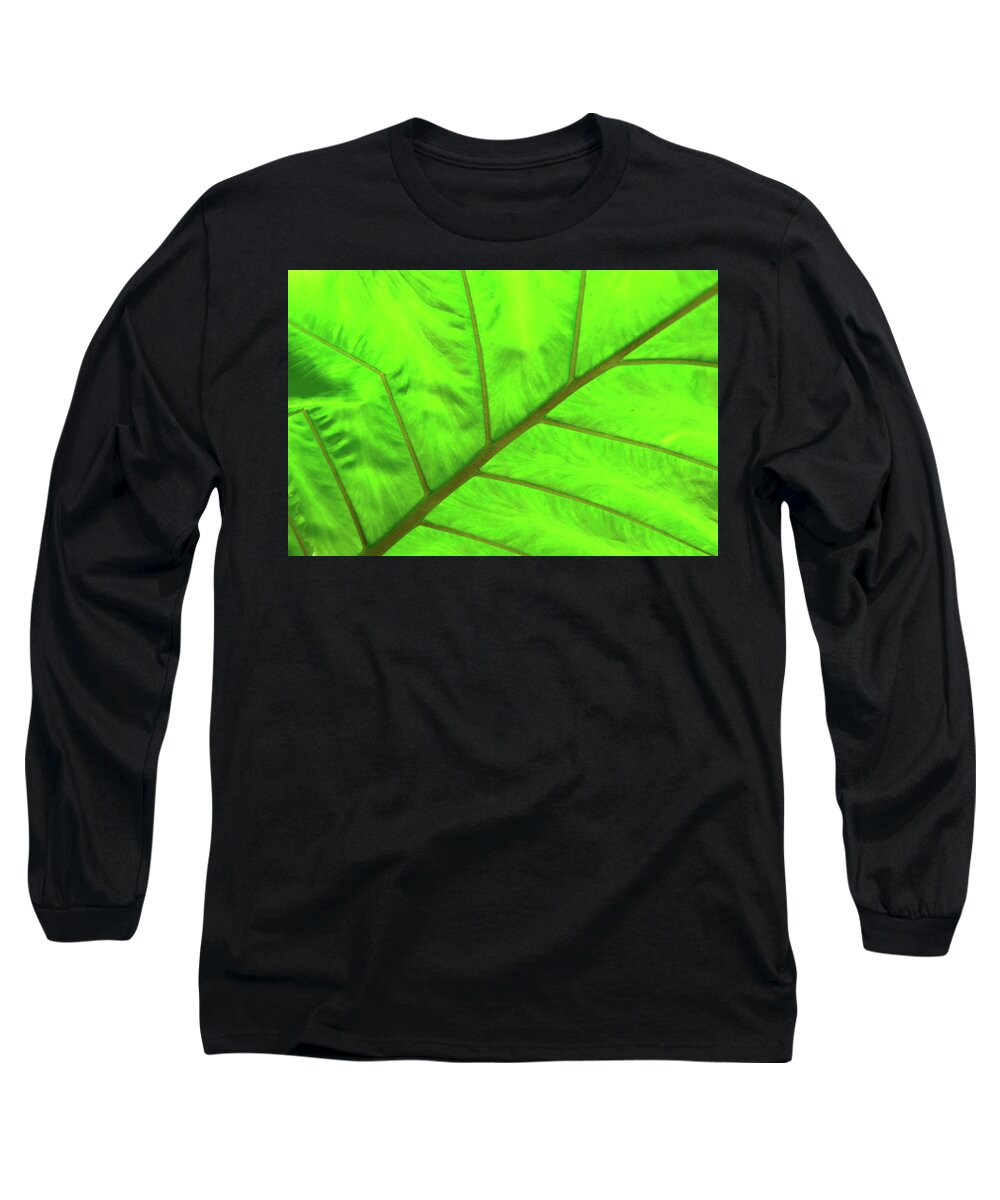 Eden Project Long Sleeve T-Shirt featuring the photograph Green Abstract No. 5 by Helen Jackson