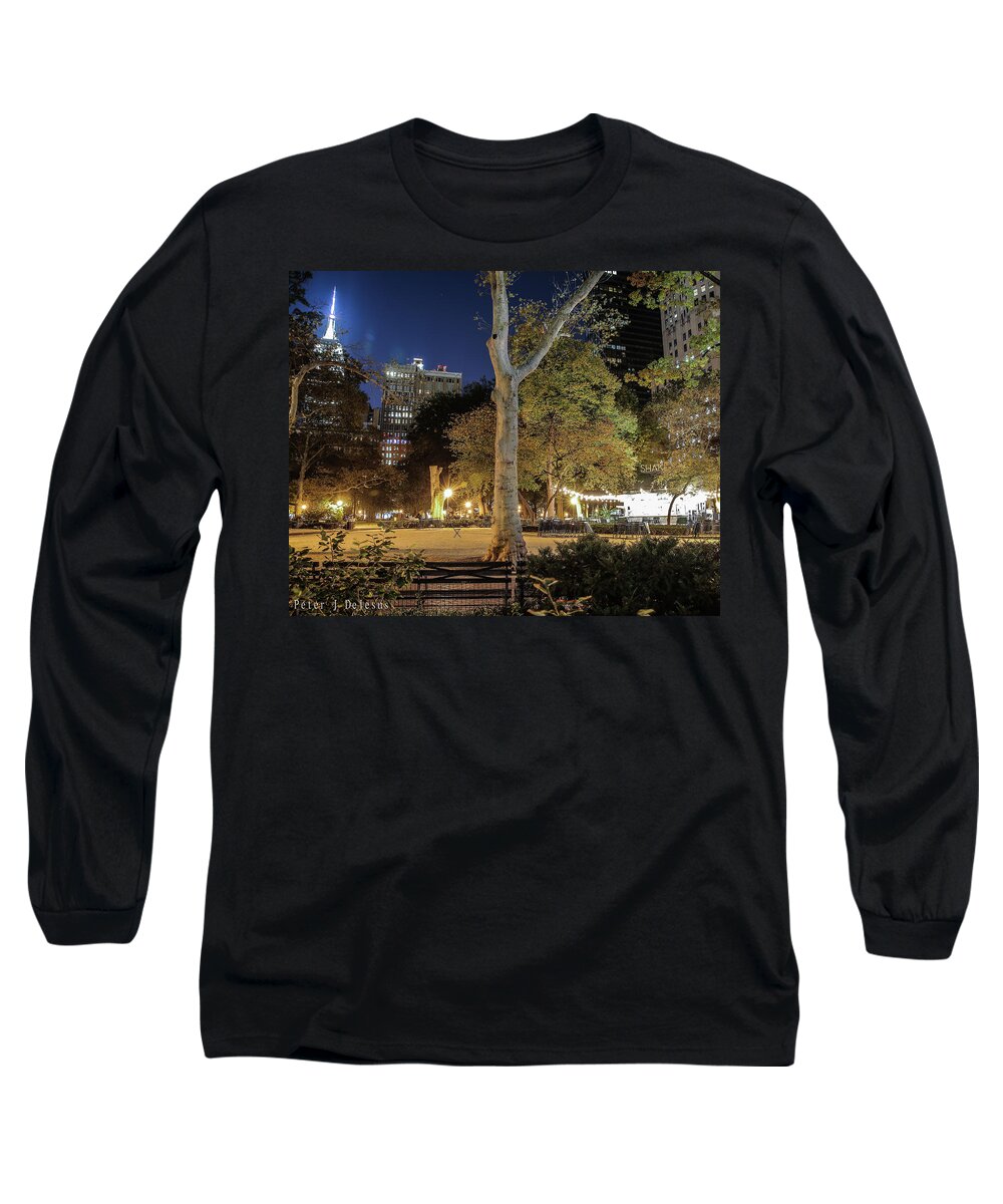Night Long Sleeve T-Shirt featuring the photograph Growth in Calm and Chaos by Peter J DeJesus