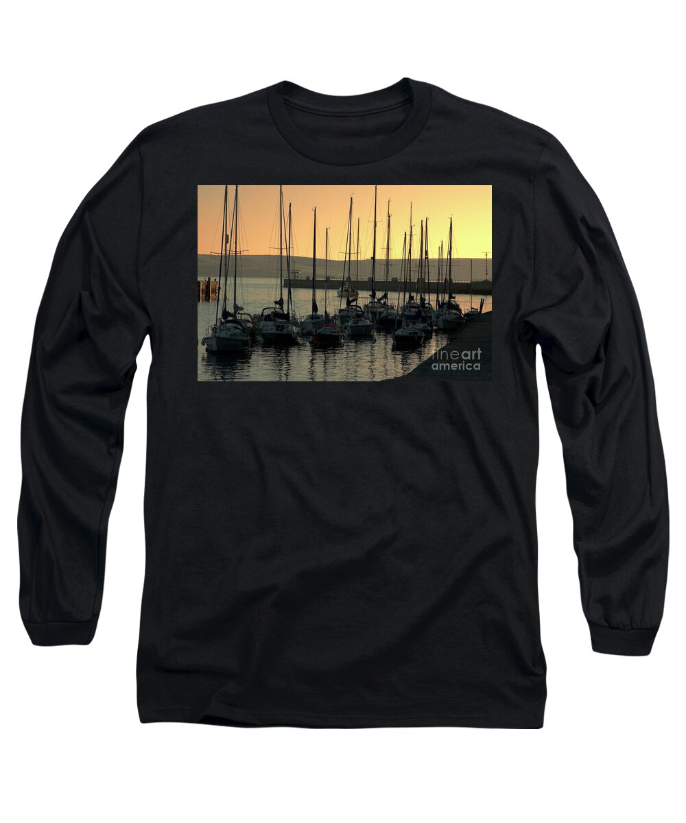Weymouth Long Sleeve T-Shirt featuring the photograph Harbor Sunrise by Baggieoldboy